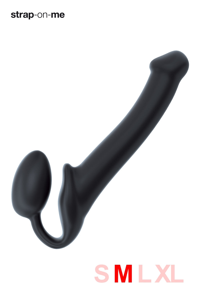 Gode ceinture anatomique flexible noir Strap-on-Me