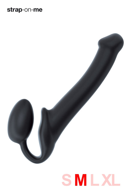 Gode ceinture anatomique flexible noir Strap-on-Me