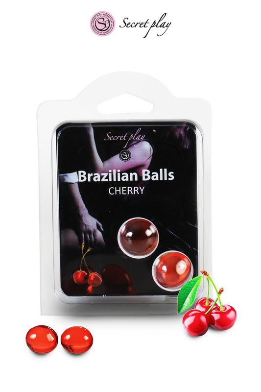 Boules lubrifiantes Brazilian Balls cerise Secret Play