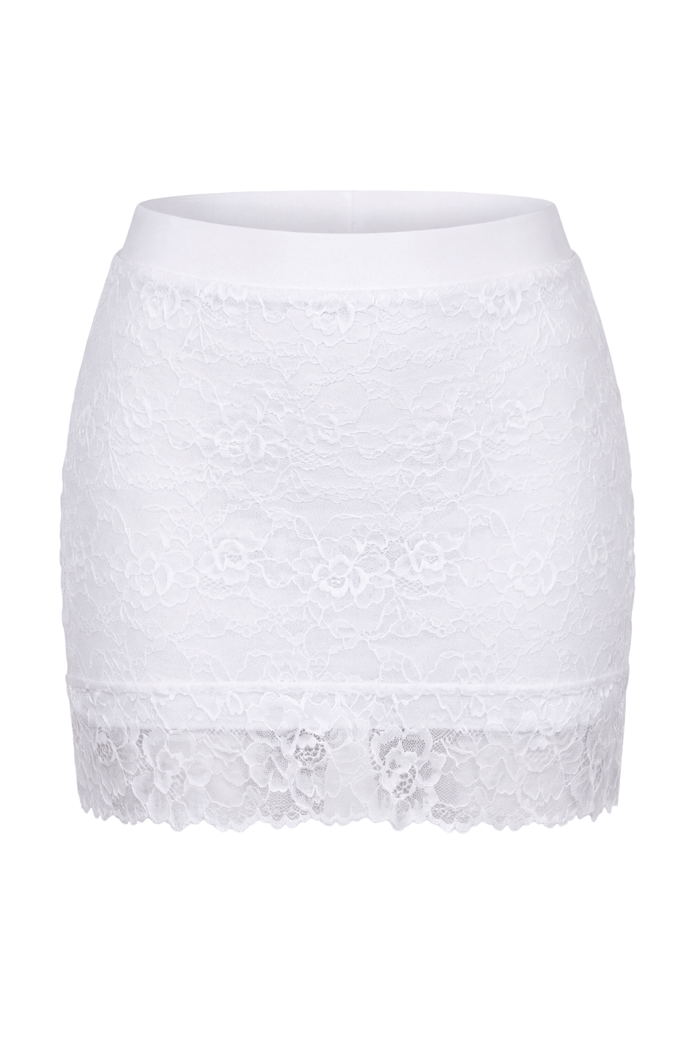 Jupe courte blanche Camélia · Be lily Mode · vue 4