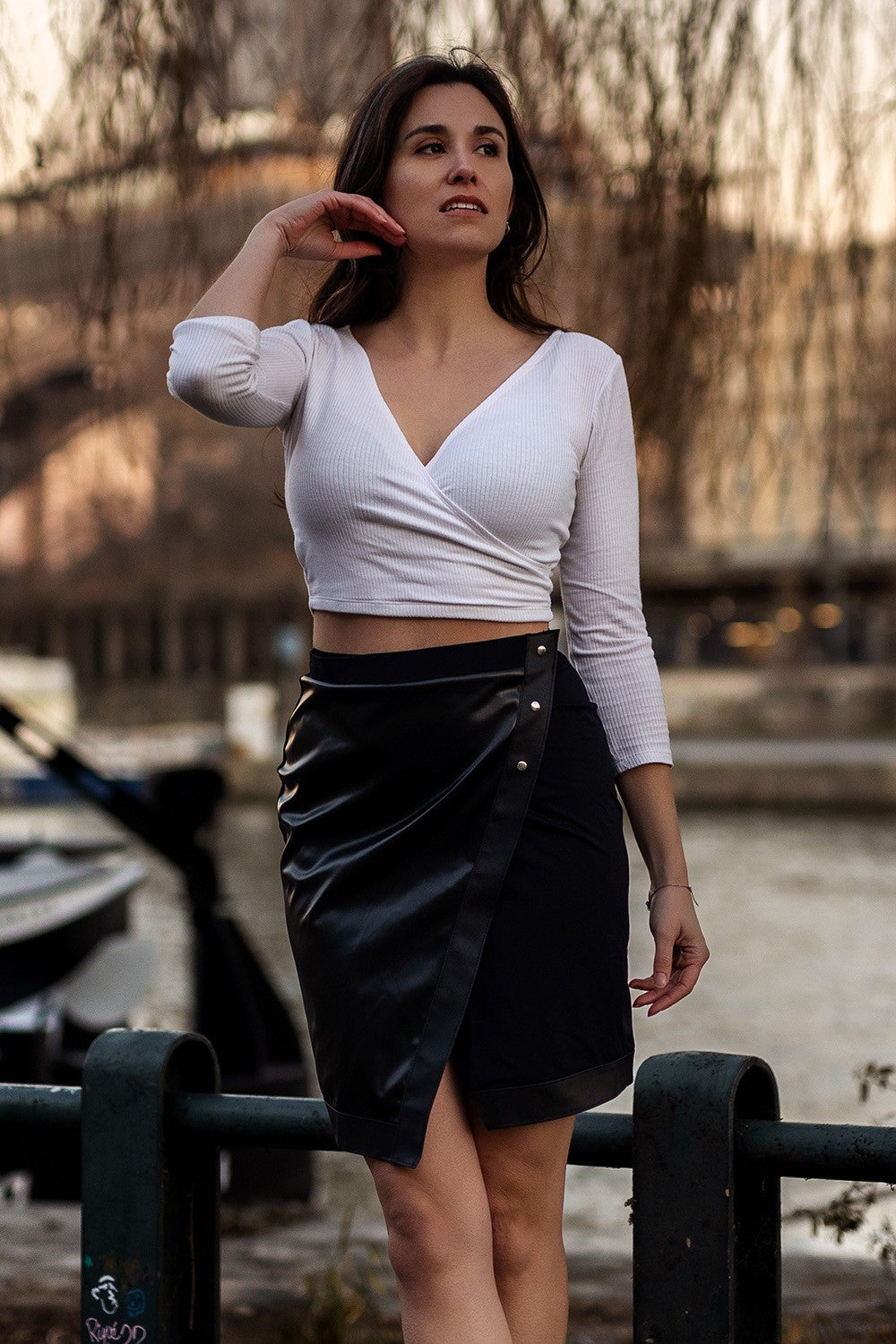 Jupe longue noire Frida · Be lily Mode · vue 4