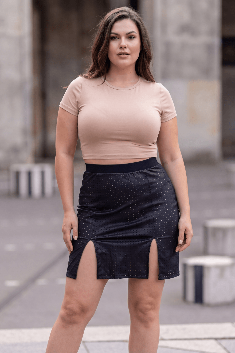 Jupe longue noire Omella · Be lily Mode · vue 3