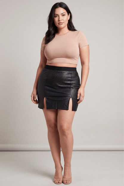 Jupe courte noir Stella · Be lily Mode · vue 3