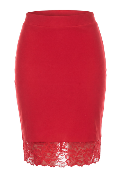 Jupe longue rouge Maria · Be lily Mode · vue 4