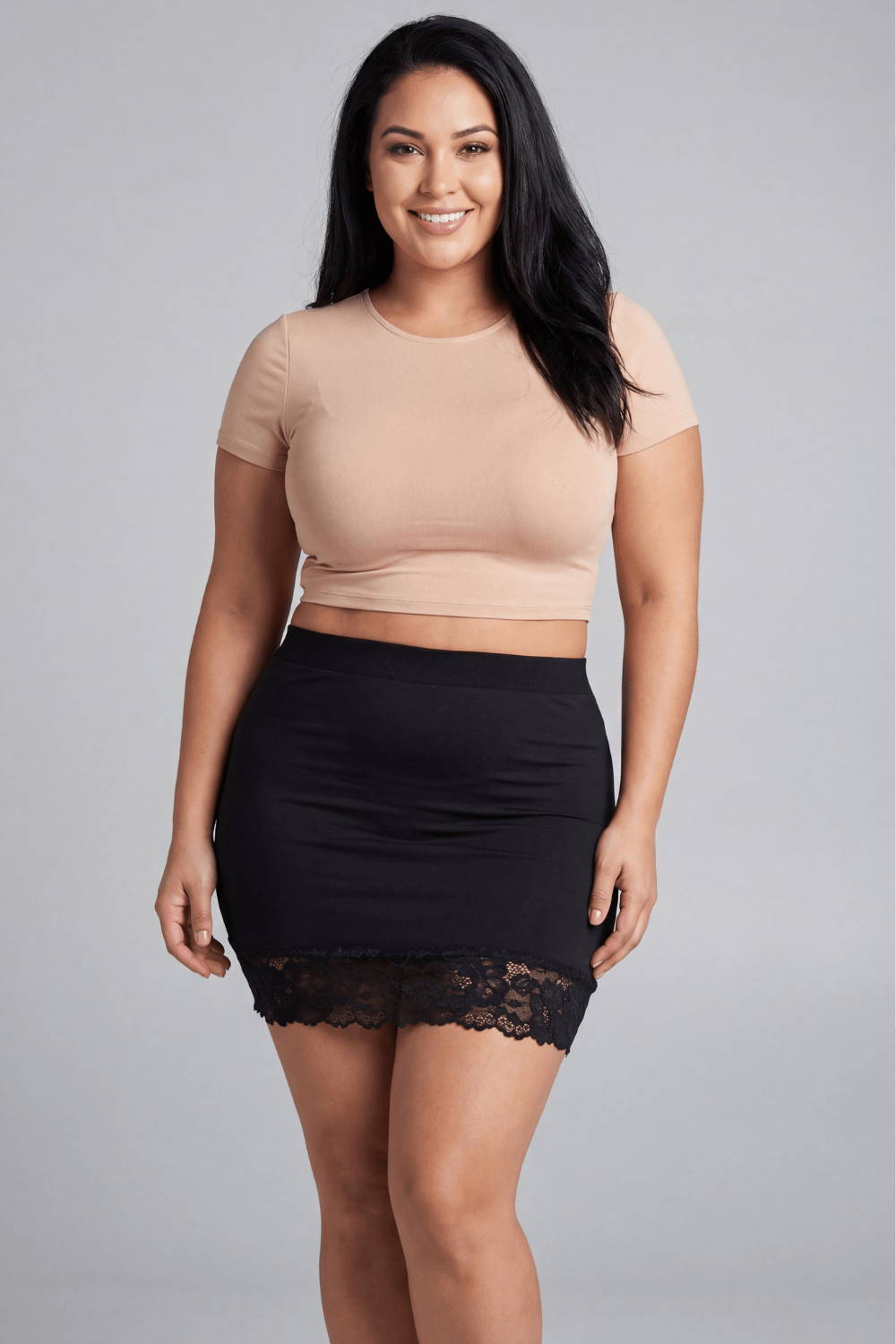 Jupe courte noire Marina · Be lily Mode · vue 3