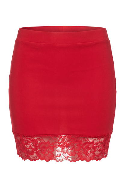 Jupe courte rouge Marina · Be lily Mode · vue 4