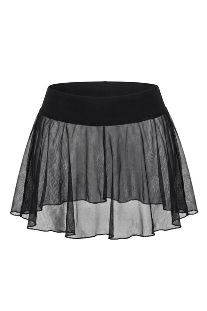 Mini jupe noire en résille transparente Stella · Be lily Mode · vue 4