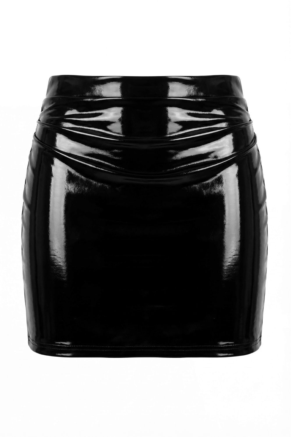 Jupe noire en simili cuir avec zip Lara · Be lily Mode · vue 2