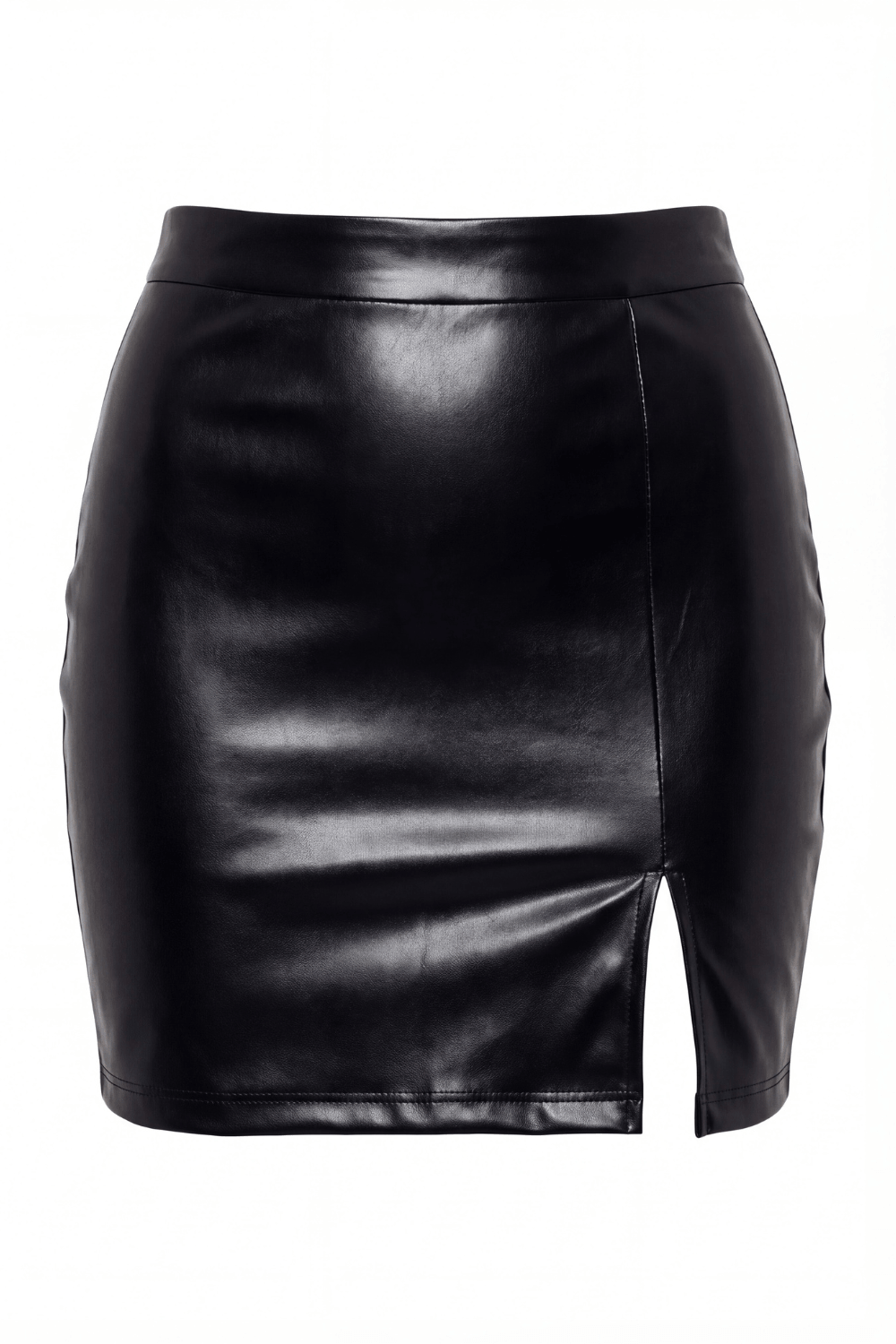 Jupe sexy courte noire wetlook Alessia · Be lily Mode · vue 4