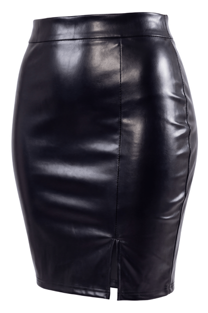 Jupe sexy longue noire wetlook Inaya · Be lily Mode · vue 4