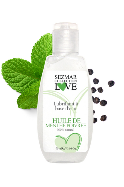 Lubrifiant à base d'eau 100% naturel Menthe poivrée 90 ml · Sezmar