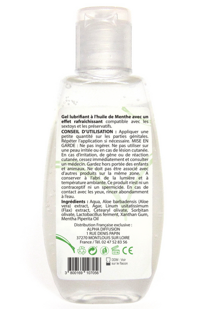 Lubrifiant à base d'eau 100% naturel Menthe poivrée 90 ml · Sezmar · vue 2
