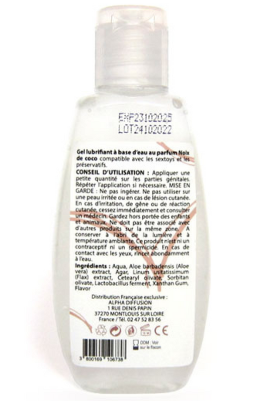 Lubrifiant à base d'eau 100% naturel Noix de Coco 90 ml · Sezmar · vue 2