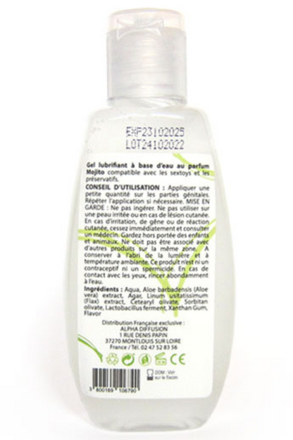 Lubrifiant à base d'eau 100% naturel Mojito 90 ml · Sezmar · vue 2