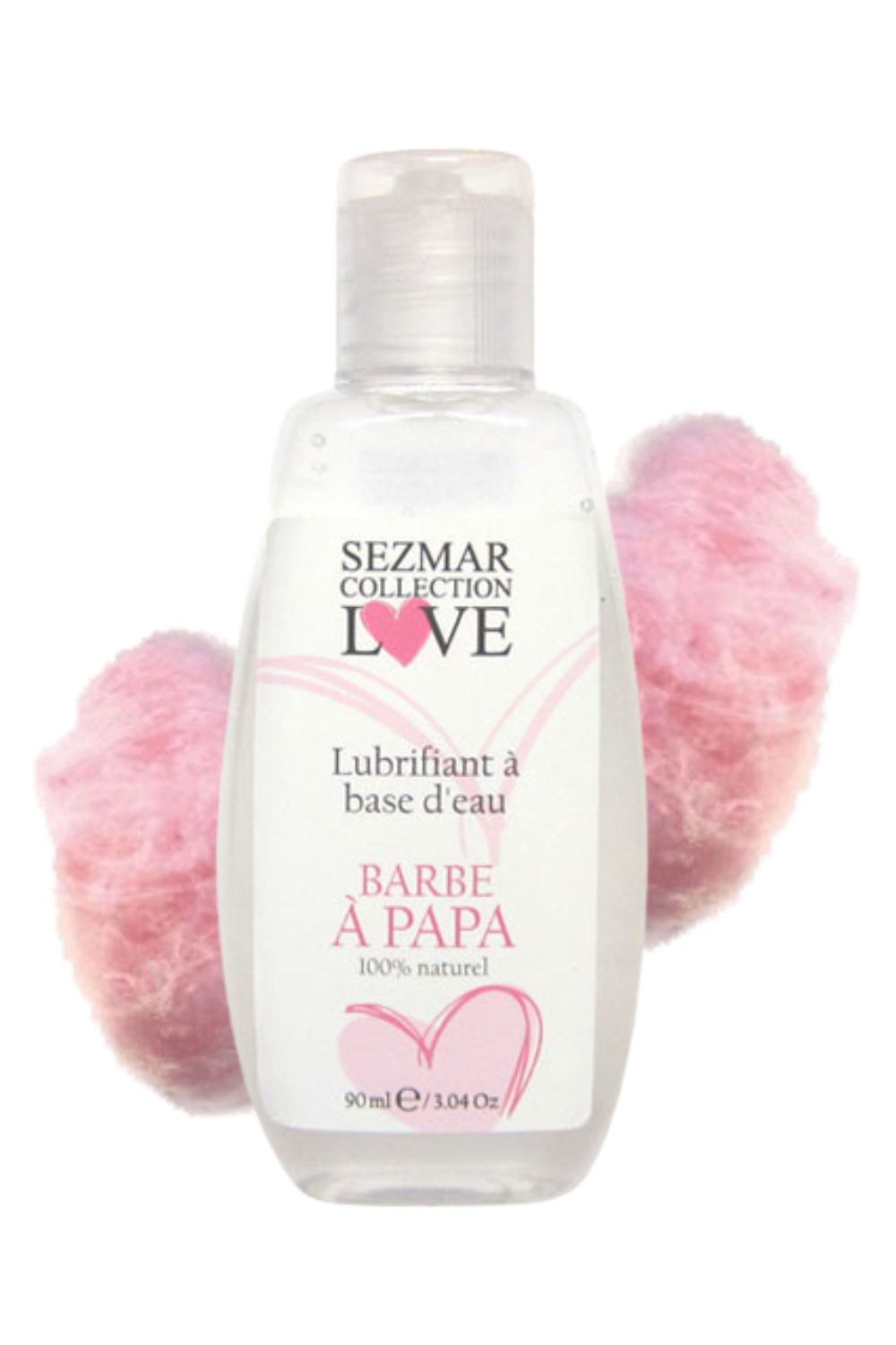 Lubrifiant à base d'eau 100% naturel Barbe à Papa 90 ml · Sezmar