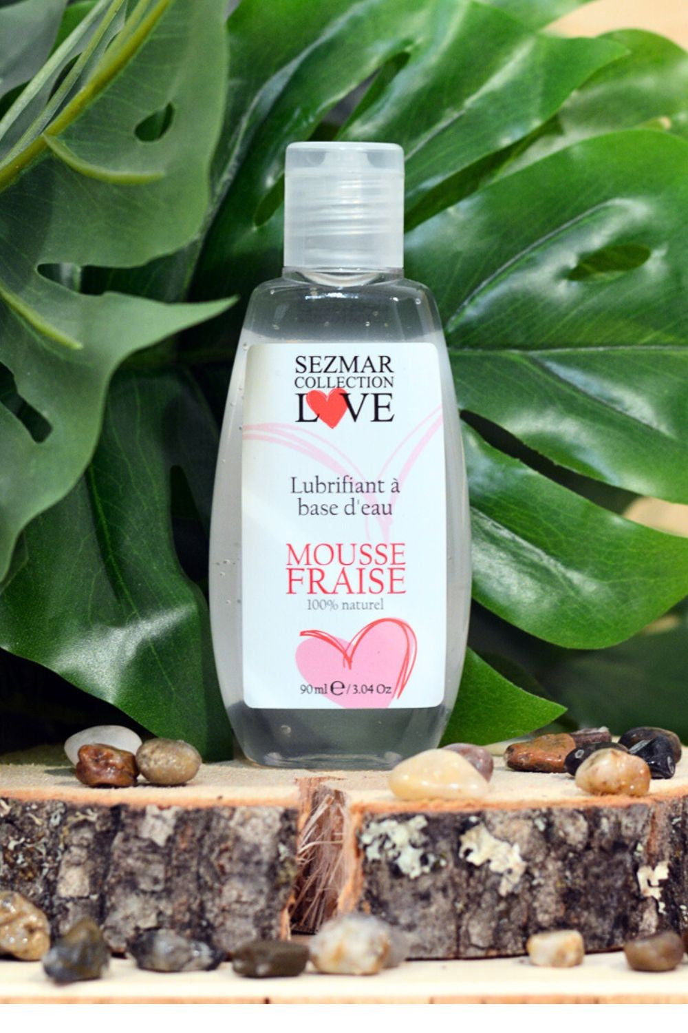 Lubrifiant à base d'eau 100% naturel Mousse fraise 90 ml · Sezmar · vue 3