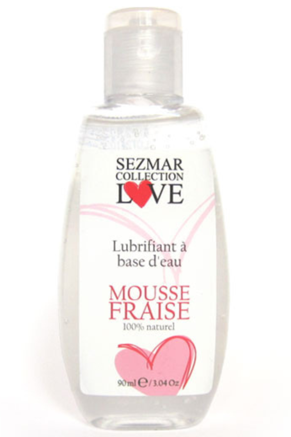 Lubrifiant à base d'eau 100% naturel Mousse fraise 90 ml · Sezmar · vue 4