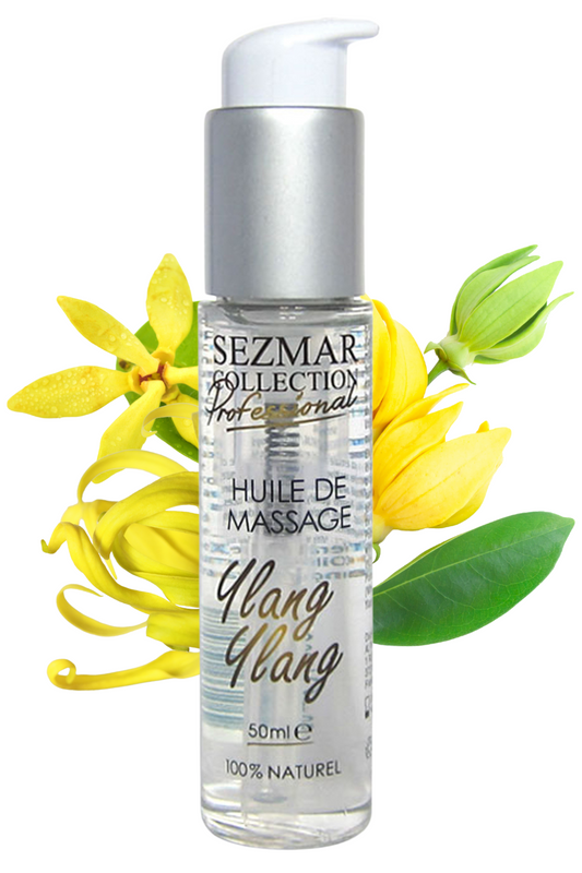 Huile de massage professionnelle Ylang Ylang 100% naturelle 50 ml · Sezmar