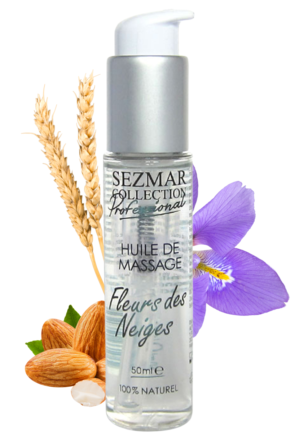 Huile de massage professionnelle Fleurs des Neiges 100% naturelle 50 ml · Sezmar