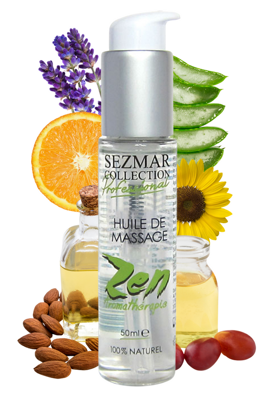 Huile de massage professionnelle ZEN 100% naturelle 50 ml · Sezmar · vue 2