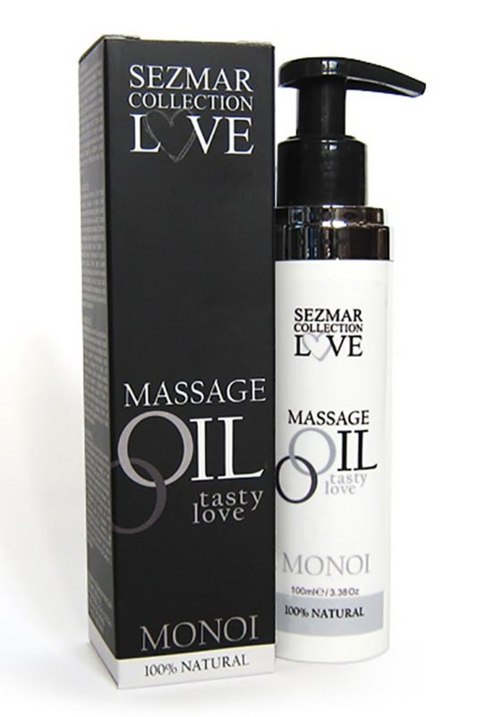 Huile de massage comestible 100% naturelle monoï 100ml · Sezmar · vue 2