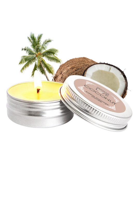 Mini Bougie de massage Noix de coco 30ml 100% naturelle · Sezmar