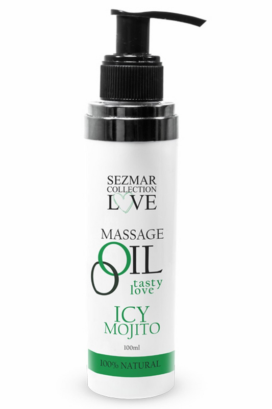 Huile de massage comestible mojito menthe 100ml 100% naturelle · Sezmar · vue 2