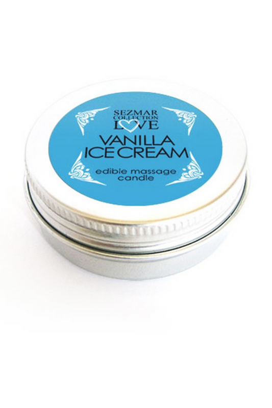 Mini Bougie de massage glace vanille 30ml 100% naturelle · Sezmar · vue 2