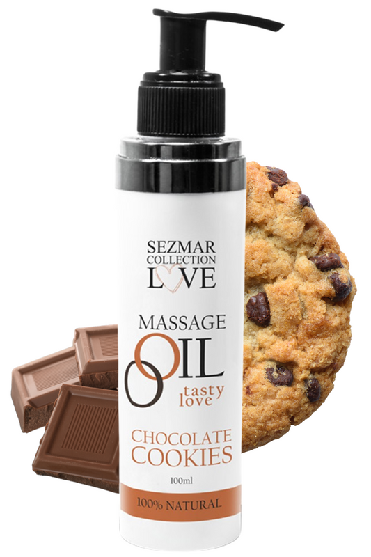 Huile de massage comestible cookie chocolat 100ml 100% naturelle · Sezmar