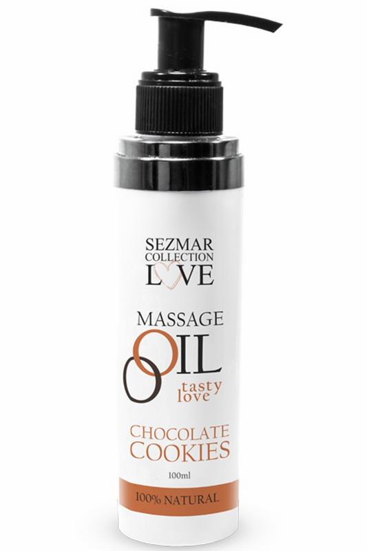 Huile de massage comestible cookie chocolat 100ml 100% naturelle · Sezmar · vue 2