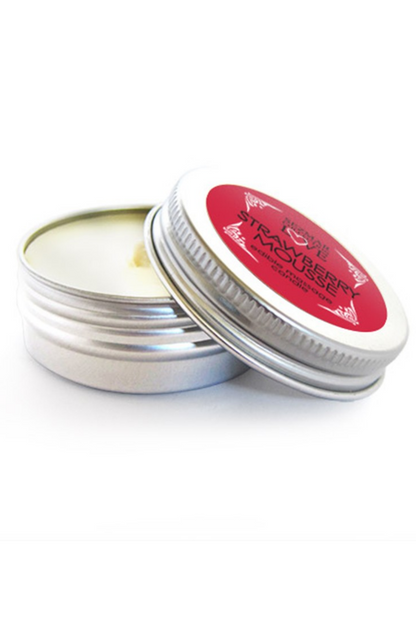 Mini Bougie de massage mousse de fraise 30ml 100% naturelle · Sezmar · vue 3