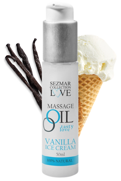 Huile de massage comestible Vanille glacée 50ml · Sezmar
