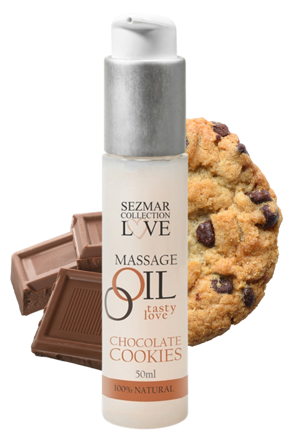 Huile de massage comestible cookie chocolat 50ml · Sezmar · vue 2