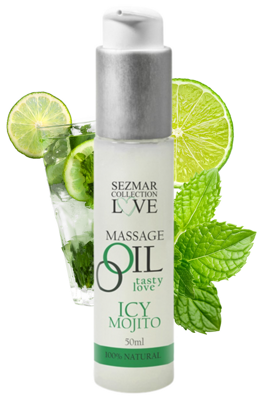Huile de massage comestible mojito menthe 50ml · Sezmar