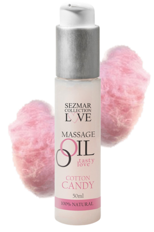 Huile de massage comestible Barbe à papa 50ml · Sezmar