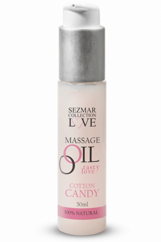Huile de massage comestible Barbe à papa 50ml · Sezmar · vue 2