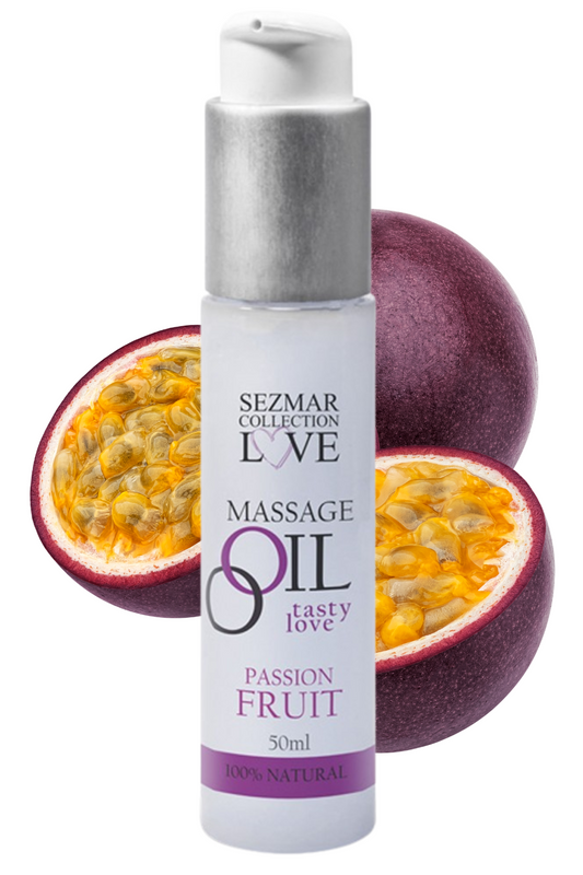 Huile de massage comestible Fruit de la passion 50ml · Sezmar