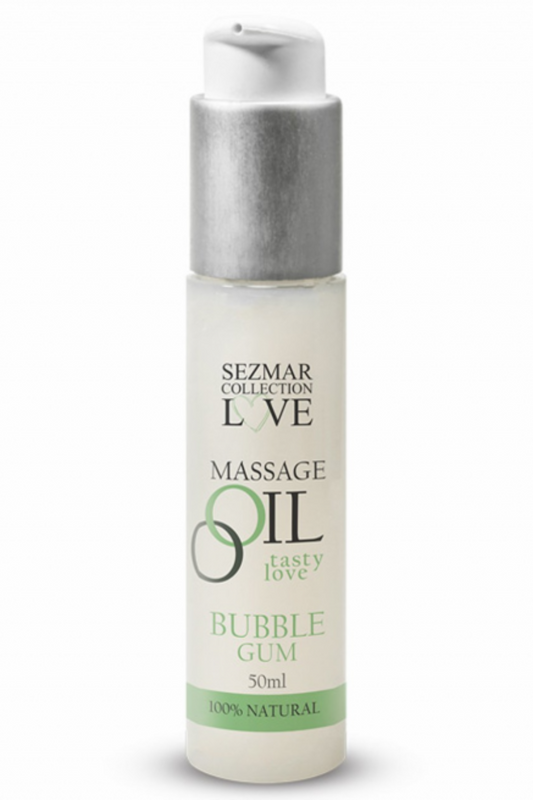 Huile de massage comestible bubble gum 50ml · Sezmar · vue 2