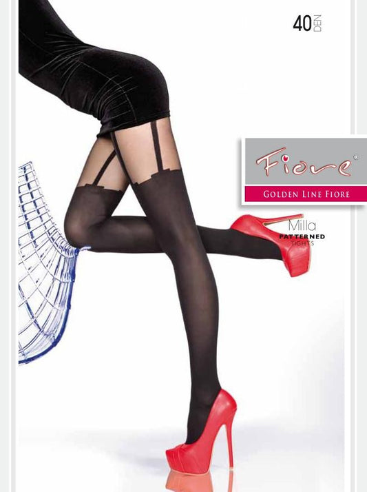 Milla Collants 40 DEN Noir · Fiore