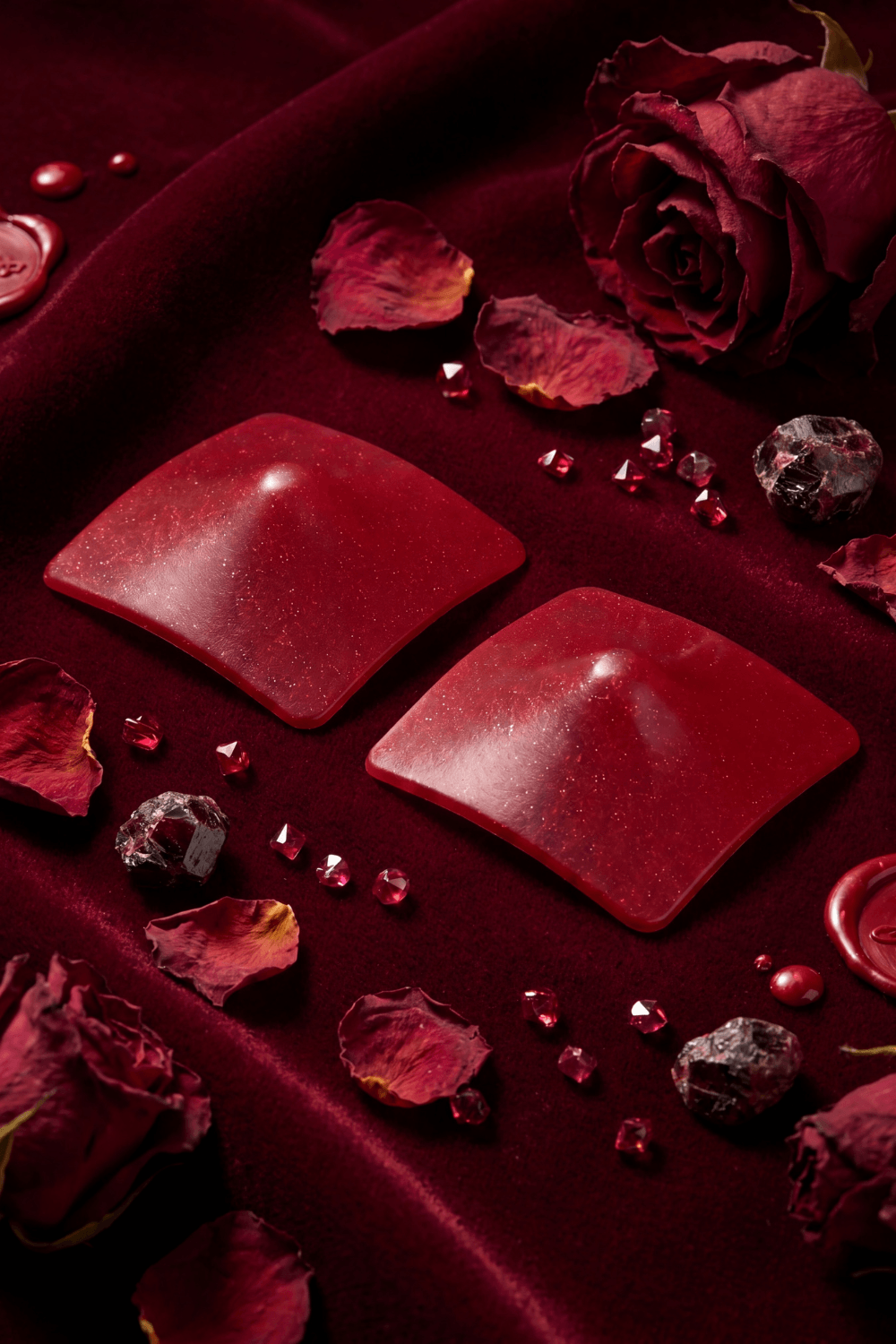 Nipple Métal rouge Cache tétons carré · Be Lily Accessories · vue 4