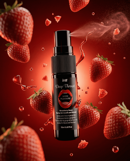 Spray oral gorge profonde fraise Deep Throat INTT Cosmétiques