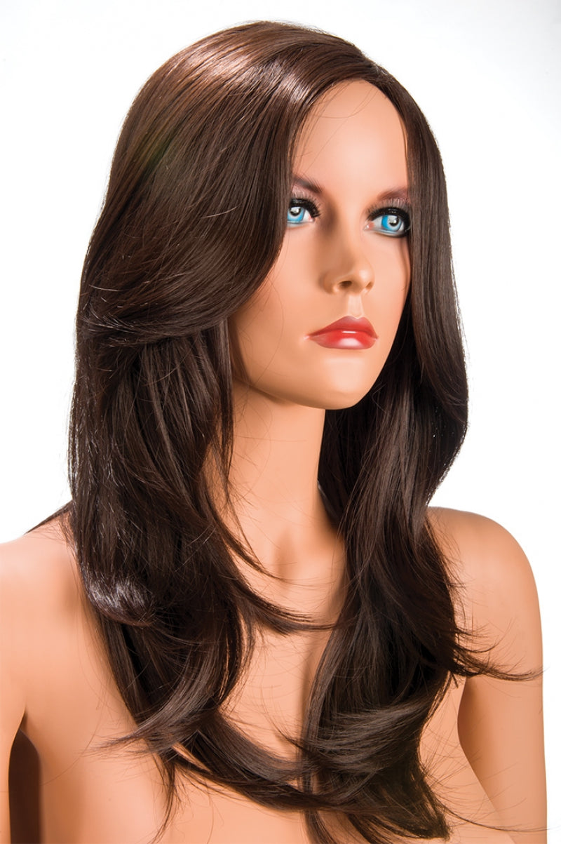 Perruque dégradée aux épaules Olivia châtain World Wigs