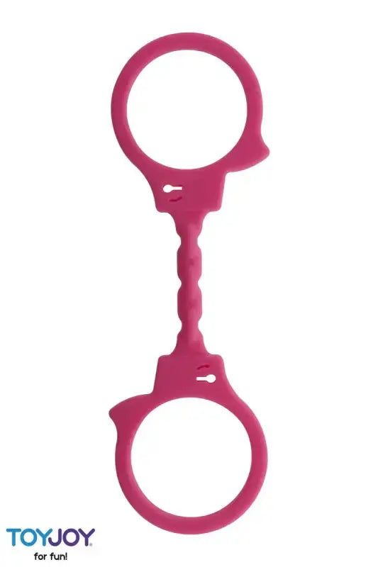 Menottes silicone roses en silicone pour poignets ou chevilles