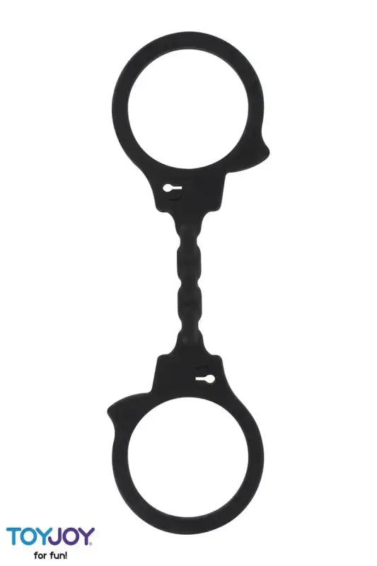 Menottes silicone polyvalentes noires pour BDSM soft