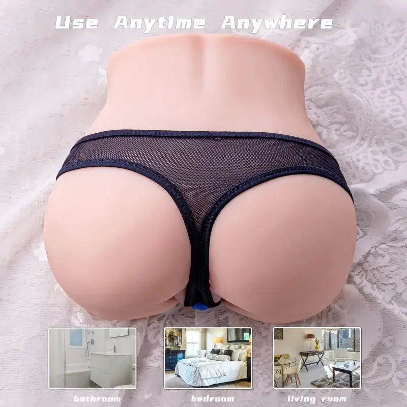 Masturbateur fessier réaliste pour hommes avec deux canaux d'utilisation, idéal pour le plaisir discret à la maison.