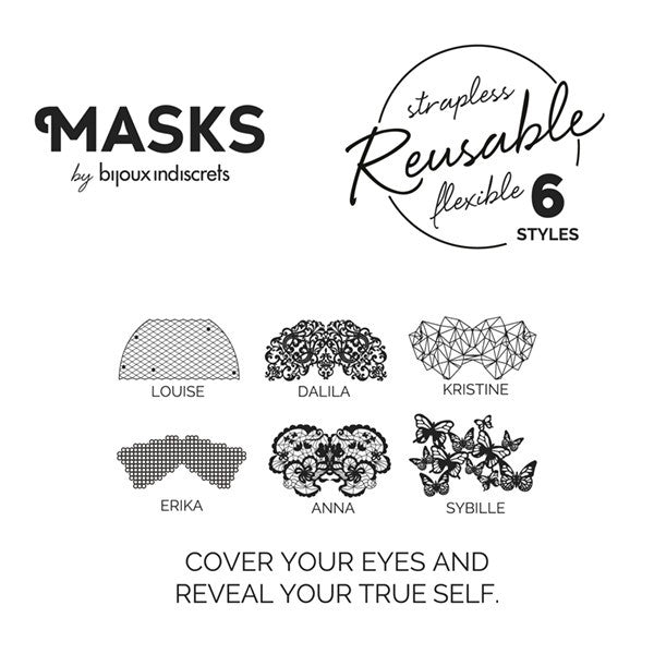 Masque Kristine Noir · Bijoux Indiscrets · vue 5