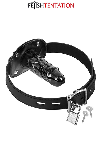 Bâillon avec gode interne et cadenas Fetish Tentation
