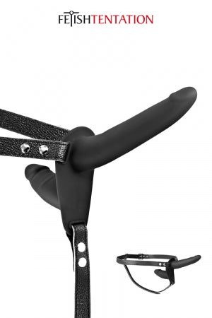 Double gode ceinture noir · Fetish Tentation