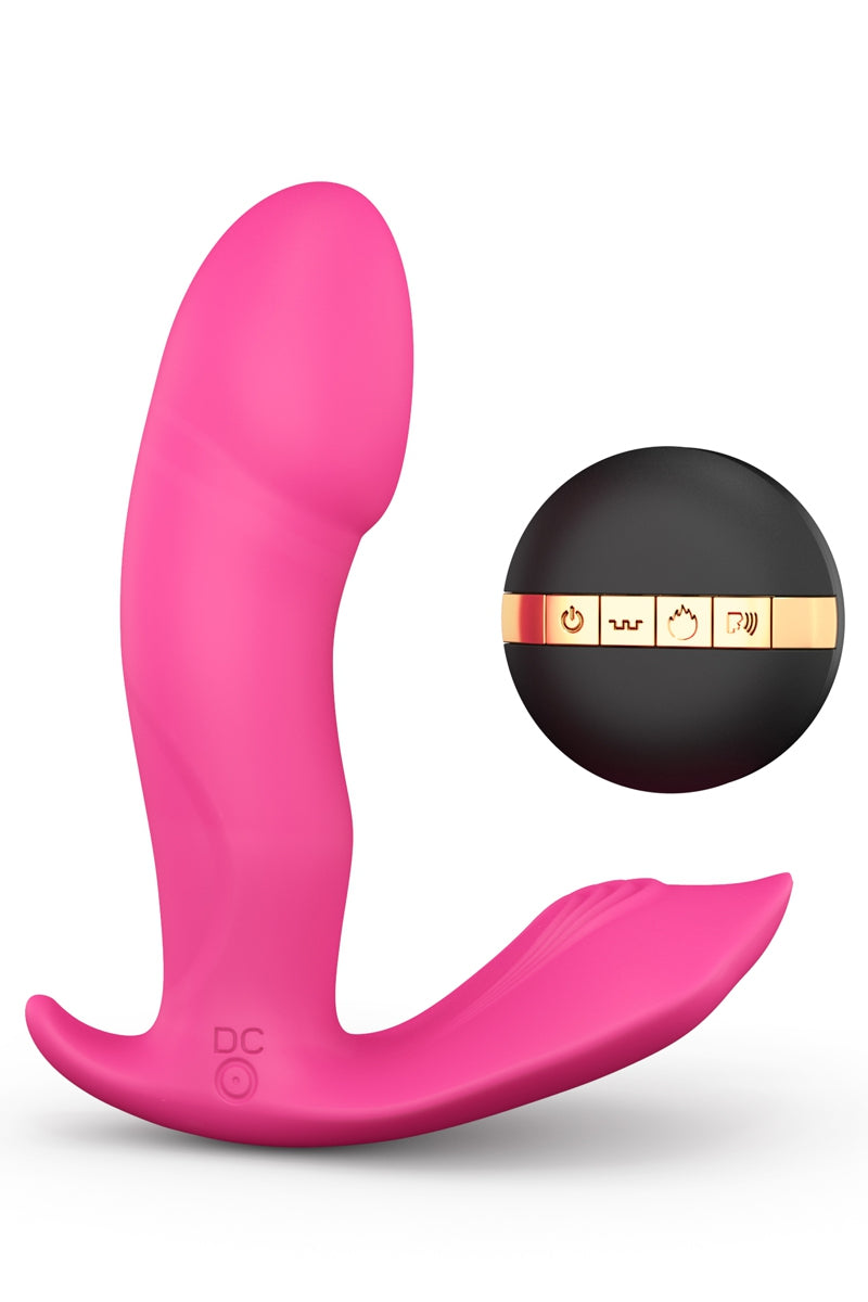 Vibromasseur portable chauffant télécommandé Secret Clit Dorcel