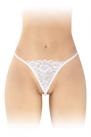 String avec perles Venusina blanc · Fashion Secret